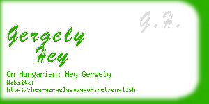 gergely hey business card